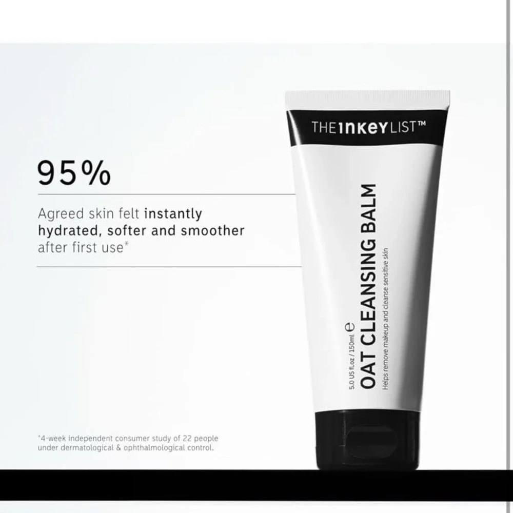 The INKEY List Oat Cleansing Balm 5 Fl Oz/150ml, Dissolves Makeup, Nourishing Sk